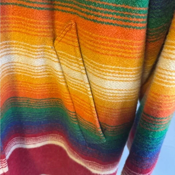 Woolrich wool x-large vintage blanket western 
southwest Aztec striped jacket - Picture 5 of 13